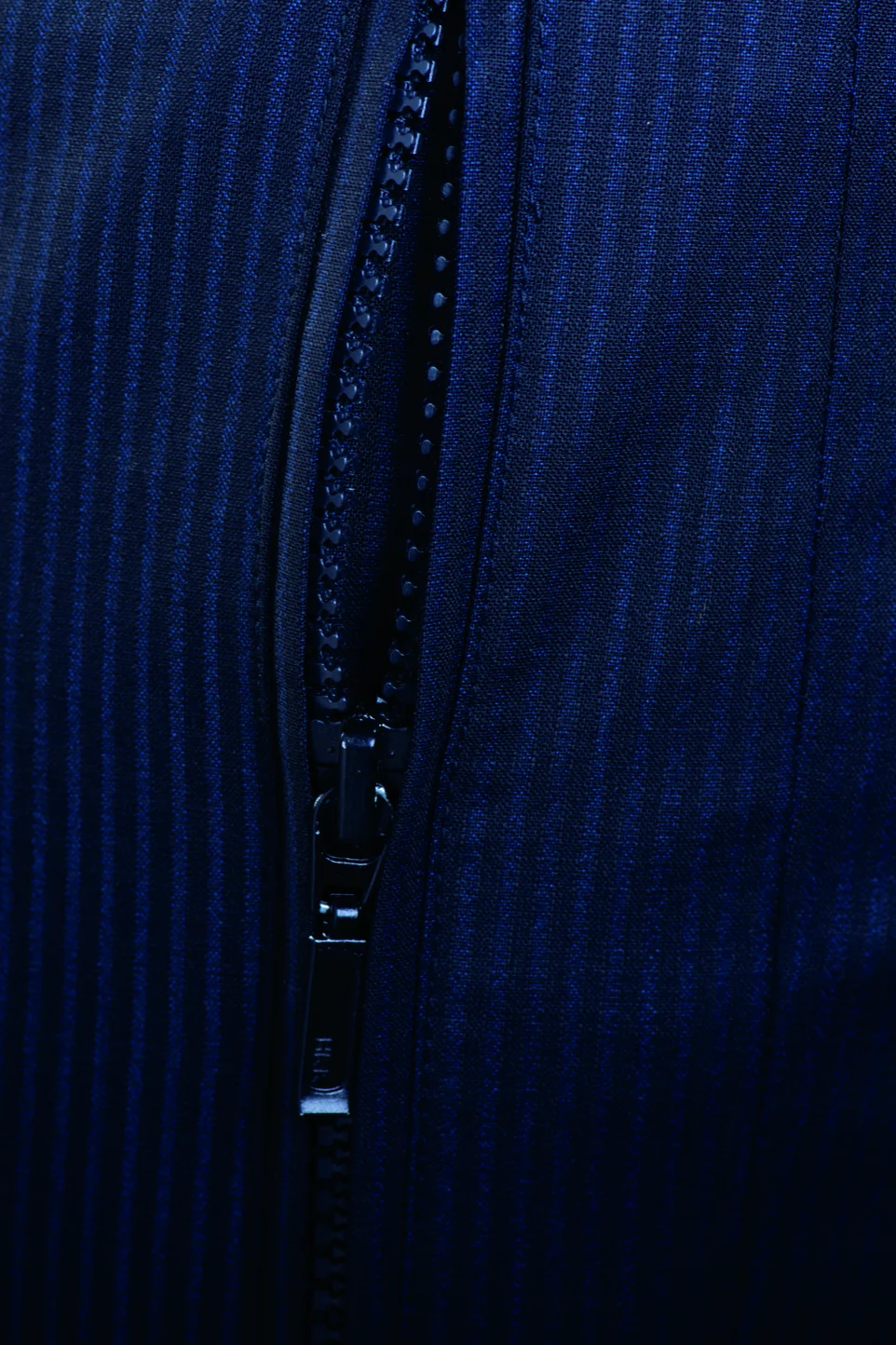 Concealed zip detail on the Stuart Suit