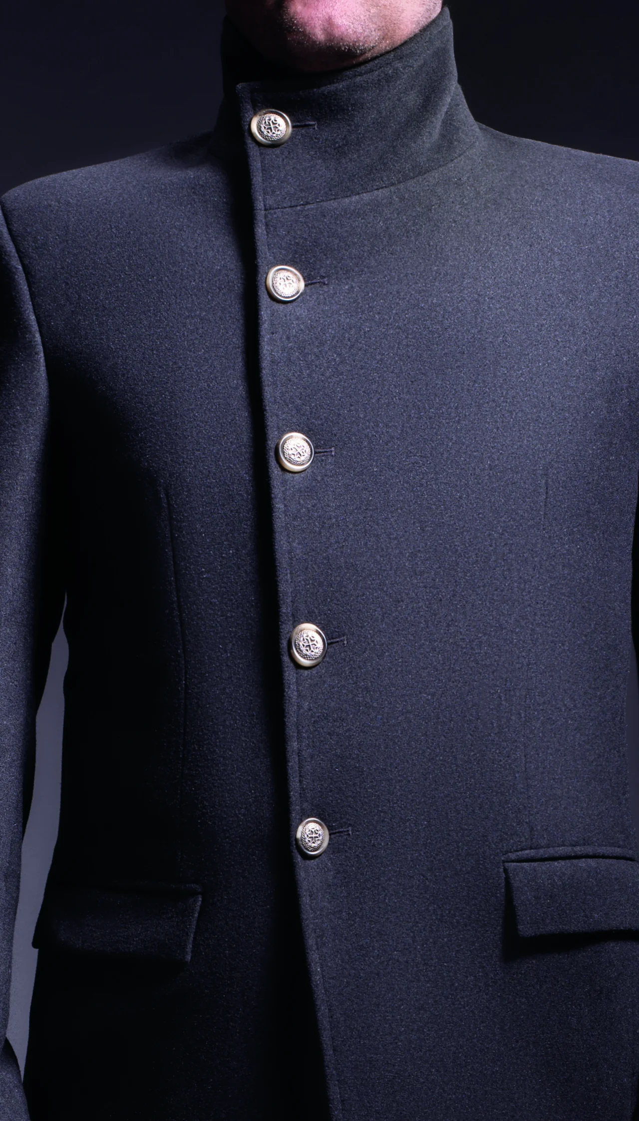 Tibetan buttons on an EDEN trench